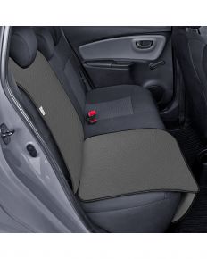 Ochranná podložka pod autosedačku Junior z ekokože, sivá