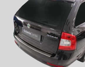 Ochranná nerezová lišta zadného náraznika pre Skoda Octavia II Facelift Combi