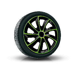 Puklice pre MAZDA 14", STIG EXTRA ZELENO-ČIERNE 4ks