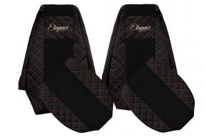 Autopoťahy na mieru ELEGANCE Q pre RENAULT PREMIUM II (01.2005-12.2013) - čierno-červené