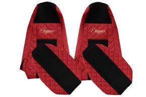 Autopoťahy na mieru ELEGANCE Q pre SCANIA P (01.2013-12.2016) - STREAMLINE, integrované opierky hlavy - červené