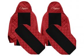 Autopoťahy na mieru ELEGANCE Q pre SCANIA G NEXTGEN (od 01.2017) - úzke opierky hlavy - červené