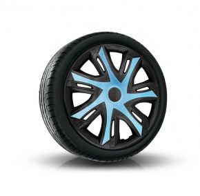 Puklice pre MERCEDES 15", N-POWER BICOLOR azúrové-čierne  4ks