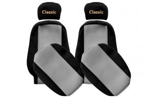 Autopoťahy na mieru CLASSIC pre VOLVO FL (01.1998-12.2001) - nastaviteľné opierky hlavy - sivé