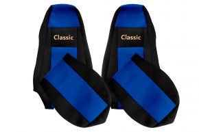 Autopoťahy na mieru CLASSIC pre SCANIA G (01.2005-12.2016) - integrované opierky hlavy - modré