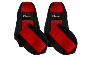 Autopoťahy na mieru CLASSIC pre SCANIA G (01.2005-12.2016) - integrované opierky hlavy - červené