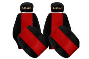 Autopoťahy na mieru CLASSIC pre MERCEDES AXOR (01.1996-12.2004) - nastaviteľné opierky hlavy - červené