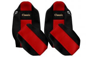 Autopoťahy na mieru CLASSIC pre RENAULT T (01.2014-04.2021) - integrované opierky hlavy - červené