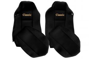 Autopoťahy na mieru CLASSIC pre MAN TGX (01.2007-03.2020) - sedadlo vodiča ISRI - čierne