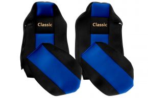 Autopoťahy na mieru CLASSIC pre MAN TGX (01.2007-03.2020) - sedadlo vodiča ISRI - modré