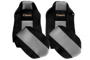 Autopoťahy na mieru CLASSIC pre MAN TGX (01.2007-03.2020) - sedadlo vodiča ISRI - sivé