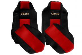 Autopoťahy na mieru CLASSIC pre MAN TGX (01.2007-03.2020) - sedadlo vodiča ISRI - červené