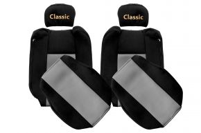Autopoťahy na mieru CLASSIC pre RENAULT T (01.2014-04.2021) - nastaviteľné opierky hlavy - sivé