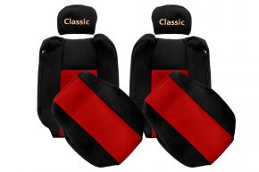 Autopoťahy na mieru CLASSIC pre RENAULT T (01.2014-04.2021) - nastaviteľné opierky hlavy - červené