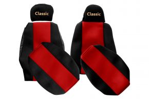 Autopoťahy na mieru CLASSIC pre SCANIA G (01.2013-12.2016) - rozdielne opierky hlavy - červené