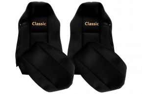 Autopoťahy na mieru CLASSIC pre MAN TGX (01.2007-03.2020) - rovnaké sedadlá ISRI - čierne