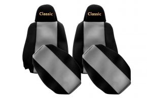 Autopoťahy na mieru CLASSIC pre SCANIA L NEXTGEN (od 01.2017) - úzke opierky hlavy - sivé