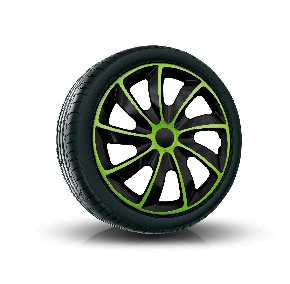 Puklice pre FORD 17", QUAD BICOLOR ZELENÉ 4ks