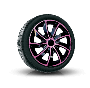 Puklice pre FORD 17", QUAD BICOLOR RUŽOVÉ 4ks