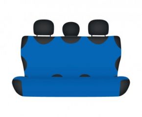 Autotriko COTTON na zadnú nedelenú sedačku modré pre dodávky mikrobusy