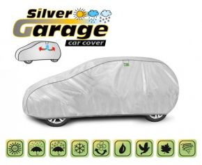 Tieniaca a protidažďová plachta SILVER GARAGE hatchback BMW i3 d. 380-405 cm