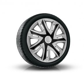 Puklice pre CITROEN 16", SUPERNOVA BICOLOR strieborno-čierne  4ks