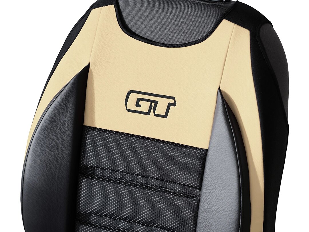 Detail operadla GT Ergonomic s ekokožou a čalúnnickou látkou