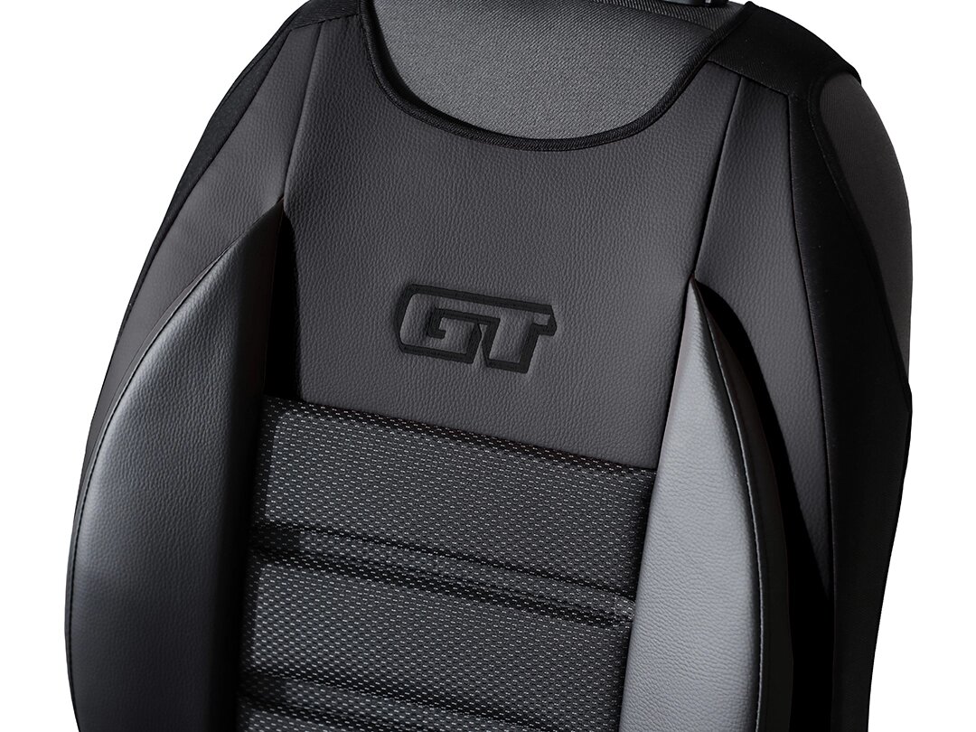 Detail operadla GT Ergonomic s ekokožou a čalúnnickou látkou