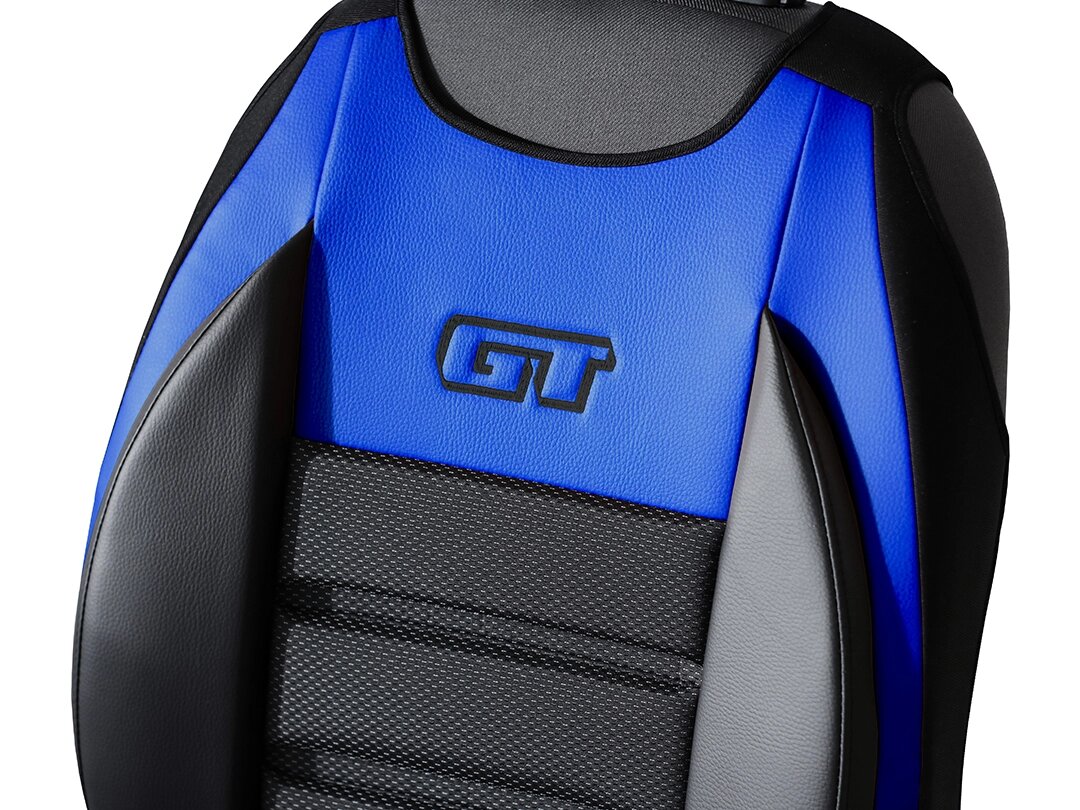 Detail operadla GT Ergonomic s ekokožou a čalúnnickou látkou
