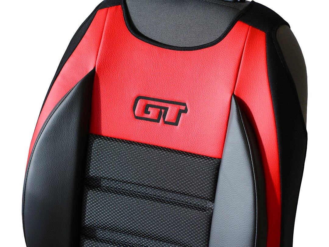 Detail operadla GT Ergonomic s ekokožou a čalúnnickou látkou