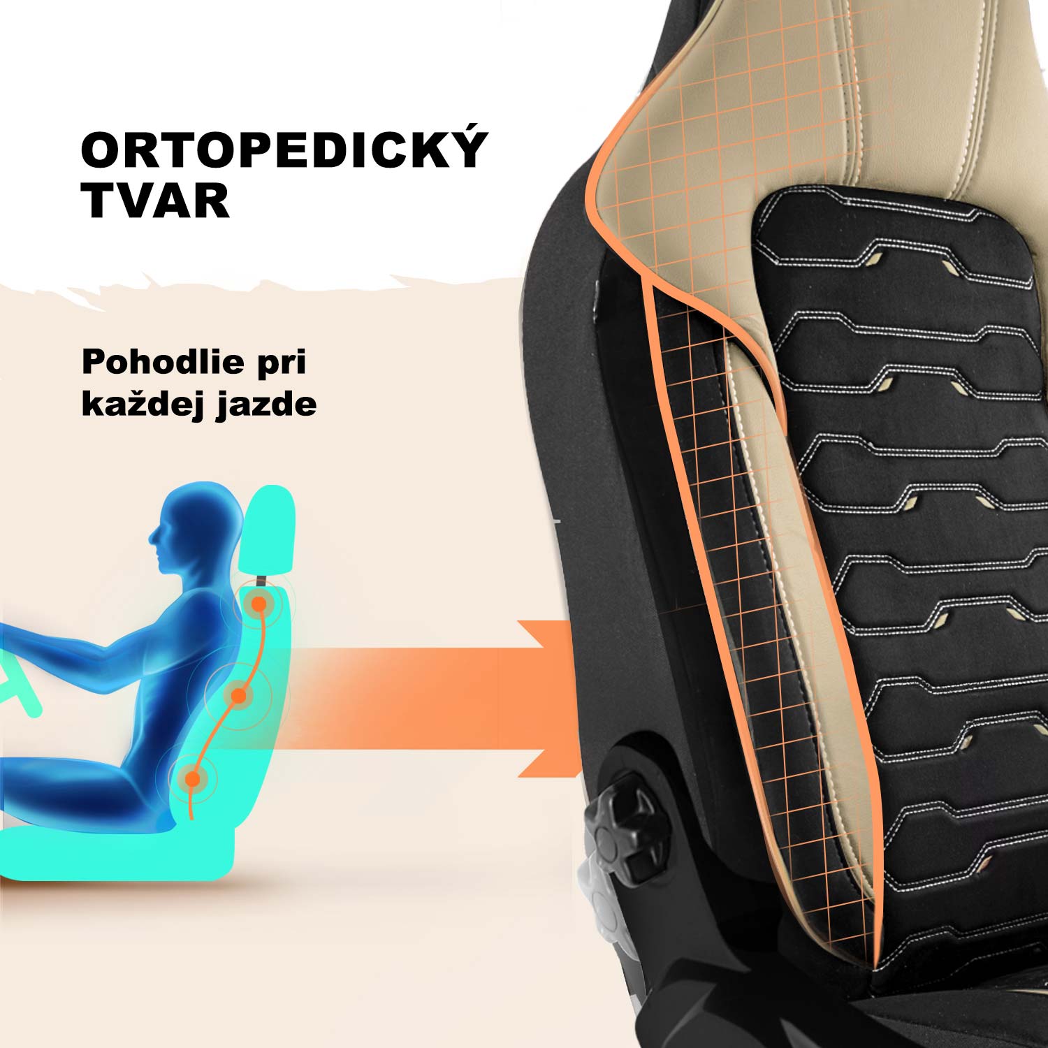 Tvar autopoťahov Beirut pre pohodlie pri jazde