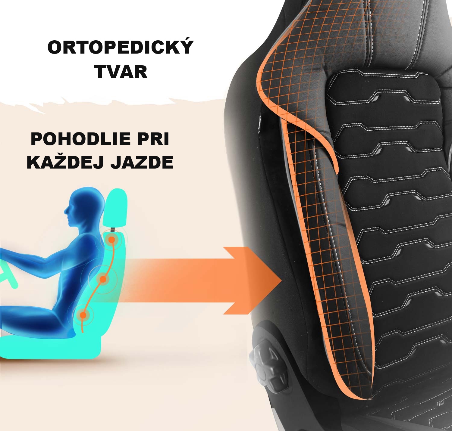 Tvar autopoťahov Beirut pre pohodlie pri jazde
