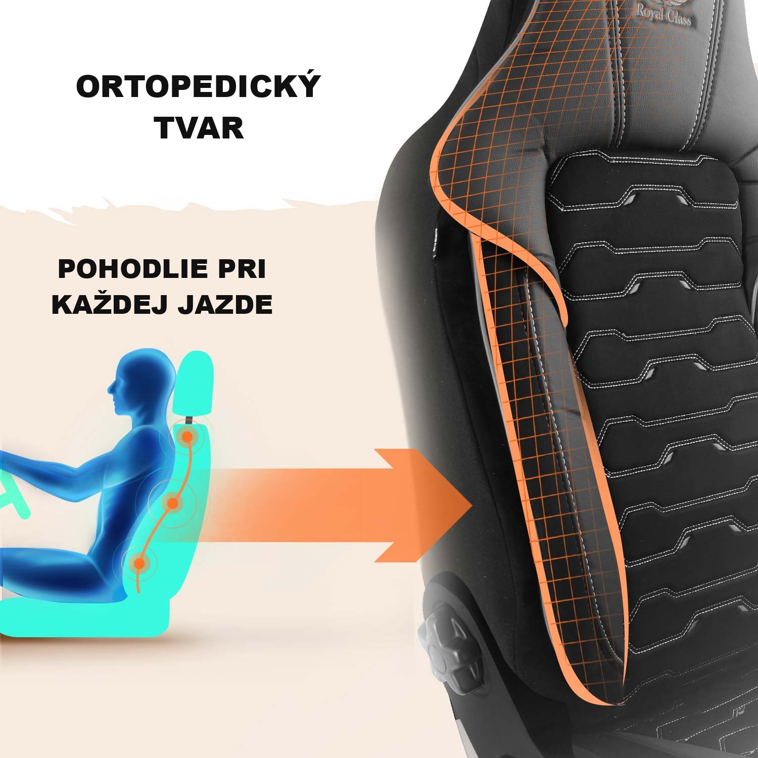Tvar autopoťahov Beirut pre pohodlie pri jazde