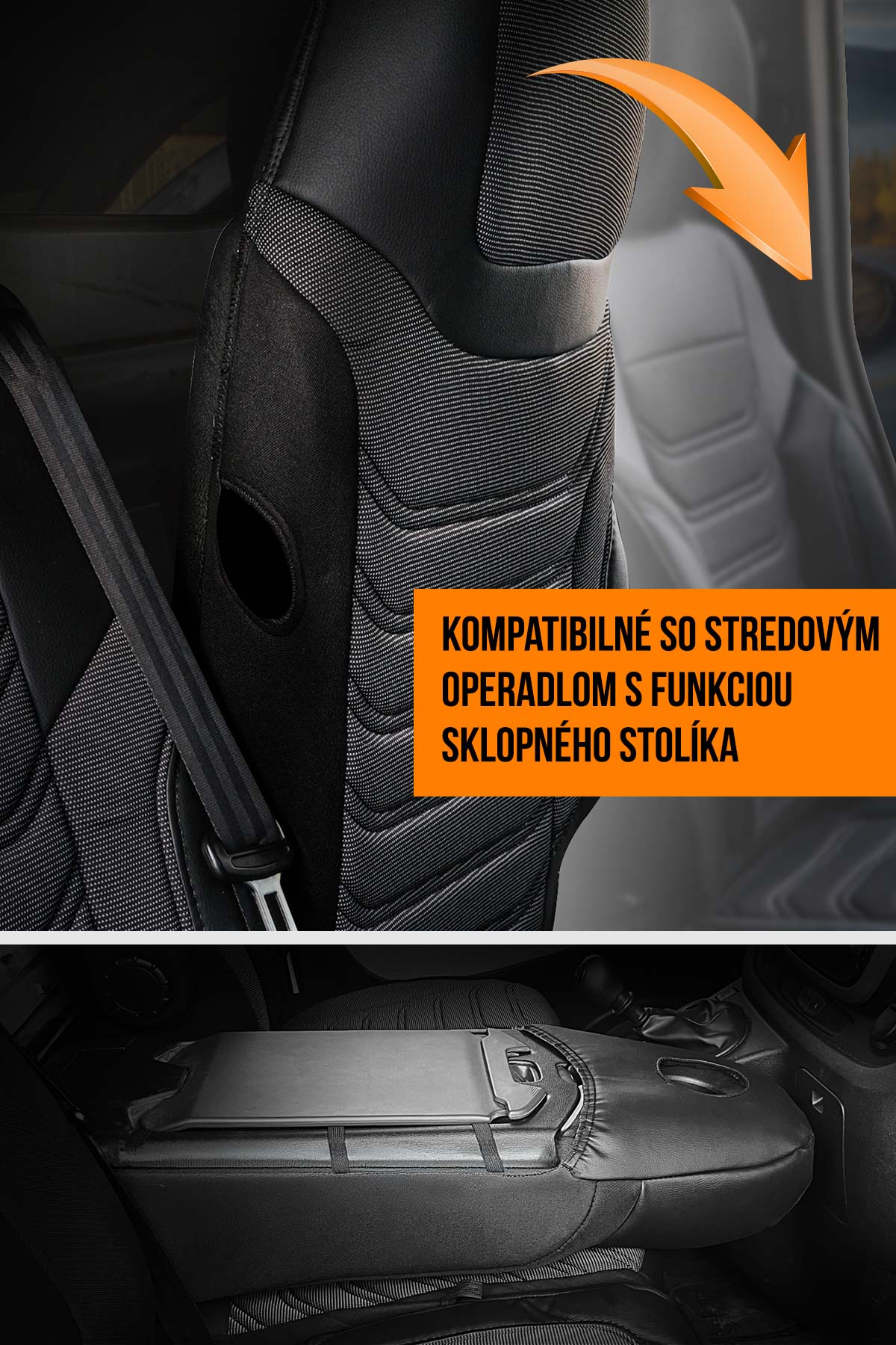 Kompatibilita so stredovým operadlom so sklopným stolíkom – FLORIDA VAN