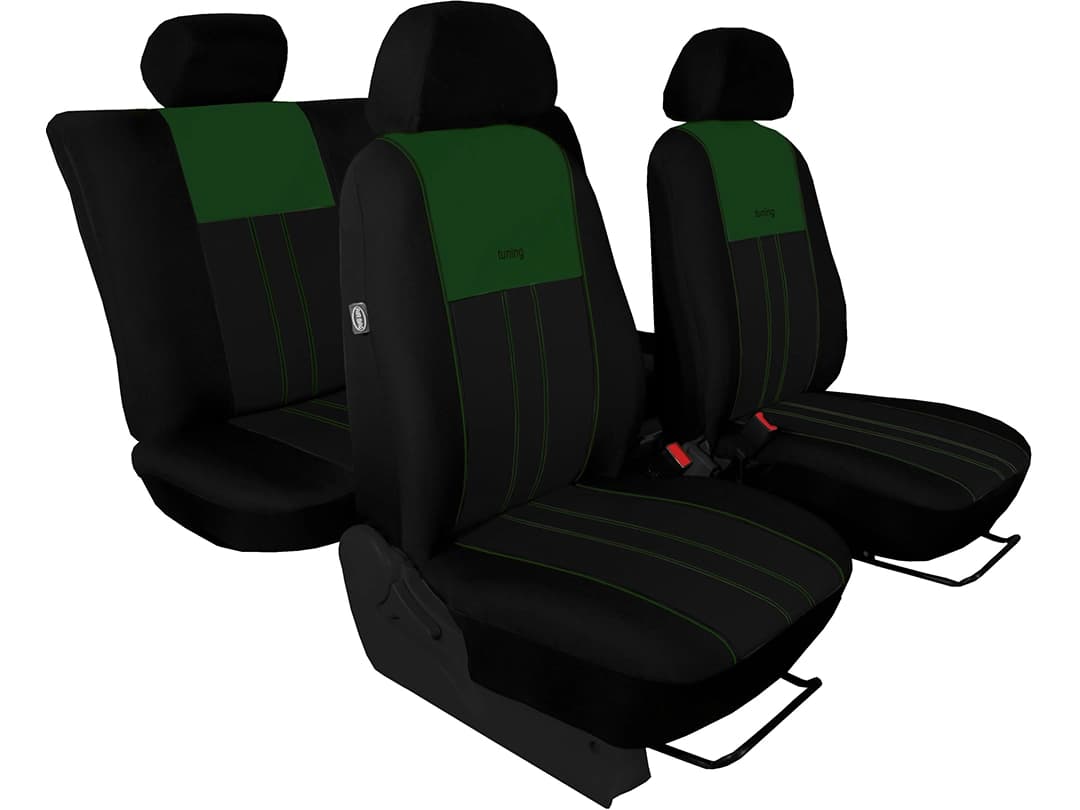 Autopoťahy Tuning Due, farba čierna – zelená