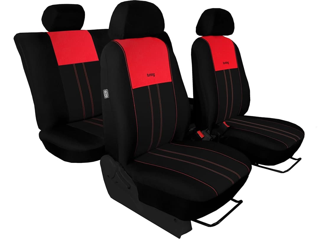 Autopoťahy Tuning Due, farba čierna – červená
