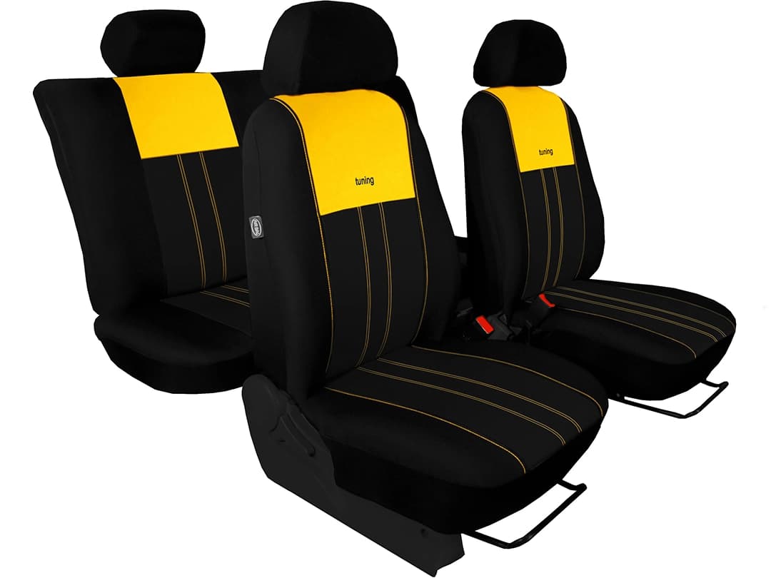 Autopoťahy Tuning Due, farba čierna – žltá