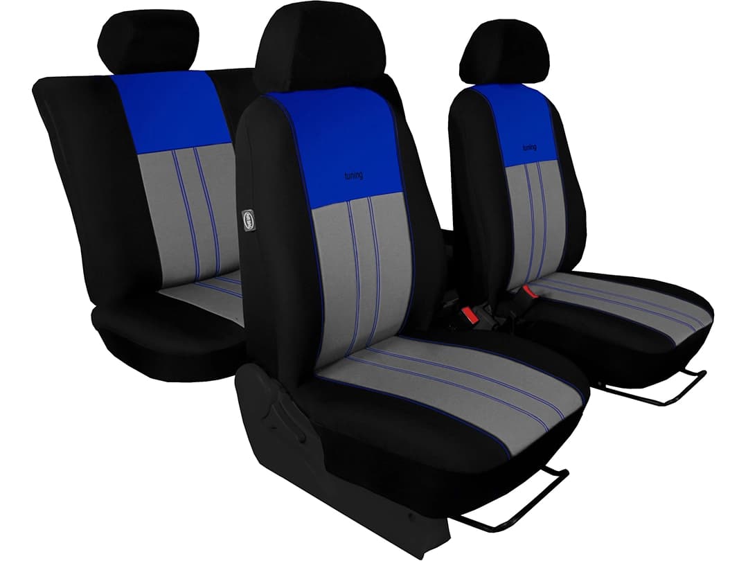 Autopoťahy Tuning Due, farba sivá – modrá