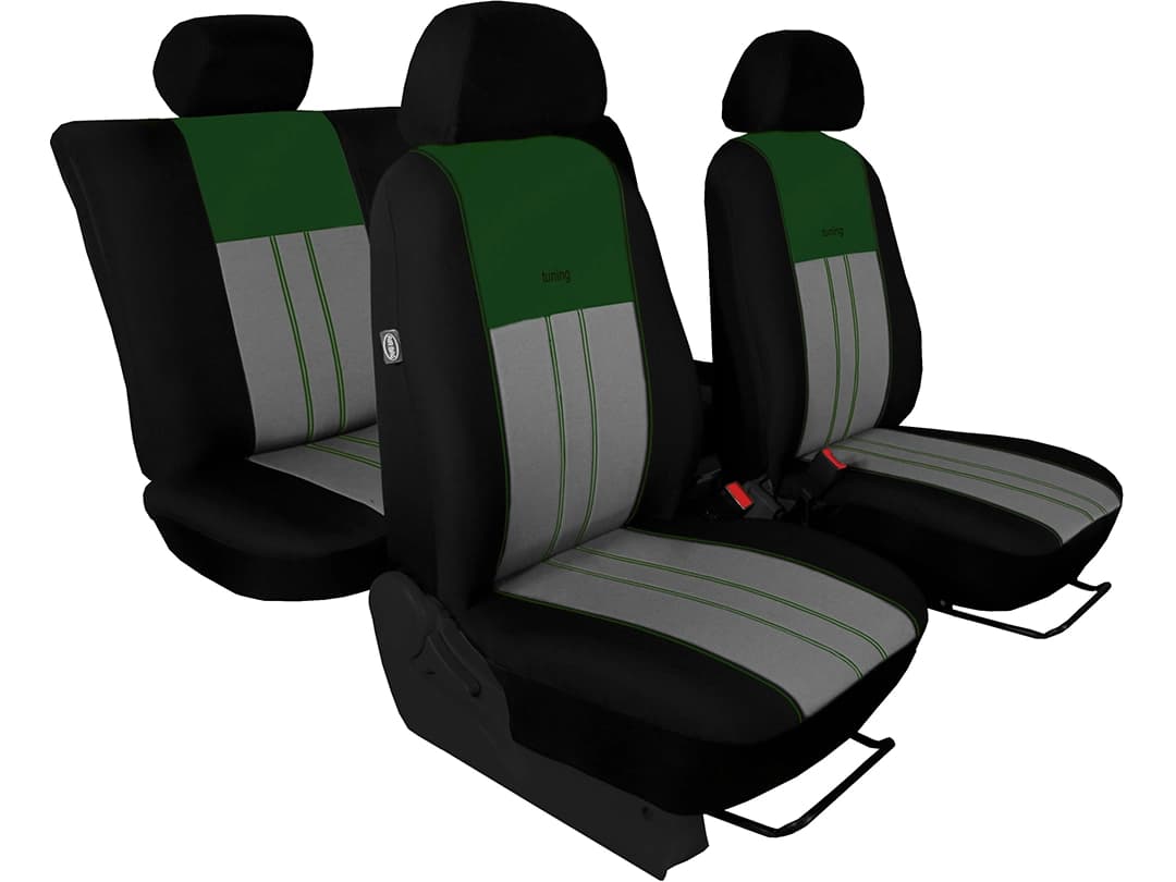 Autopoťahy Tuning Due, farba sivá – zelená
