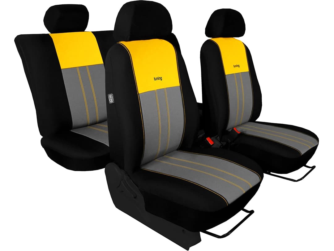 Autopoťahy Tuning Due, farba sivá – žltá