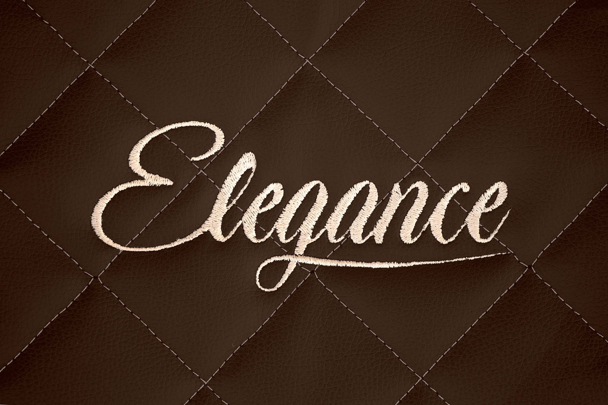 Detail výšivky Elegance: Hnedá