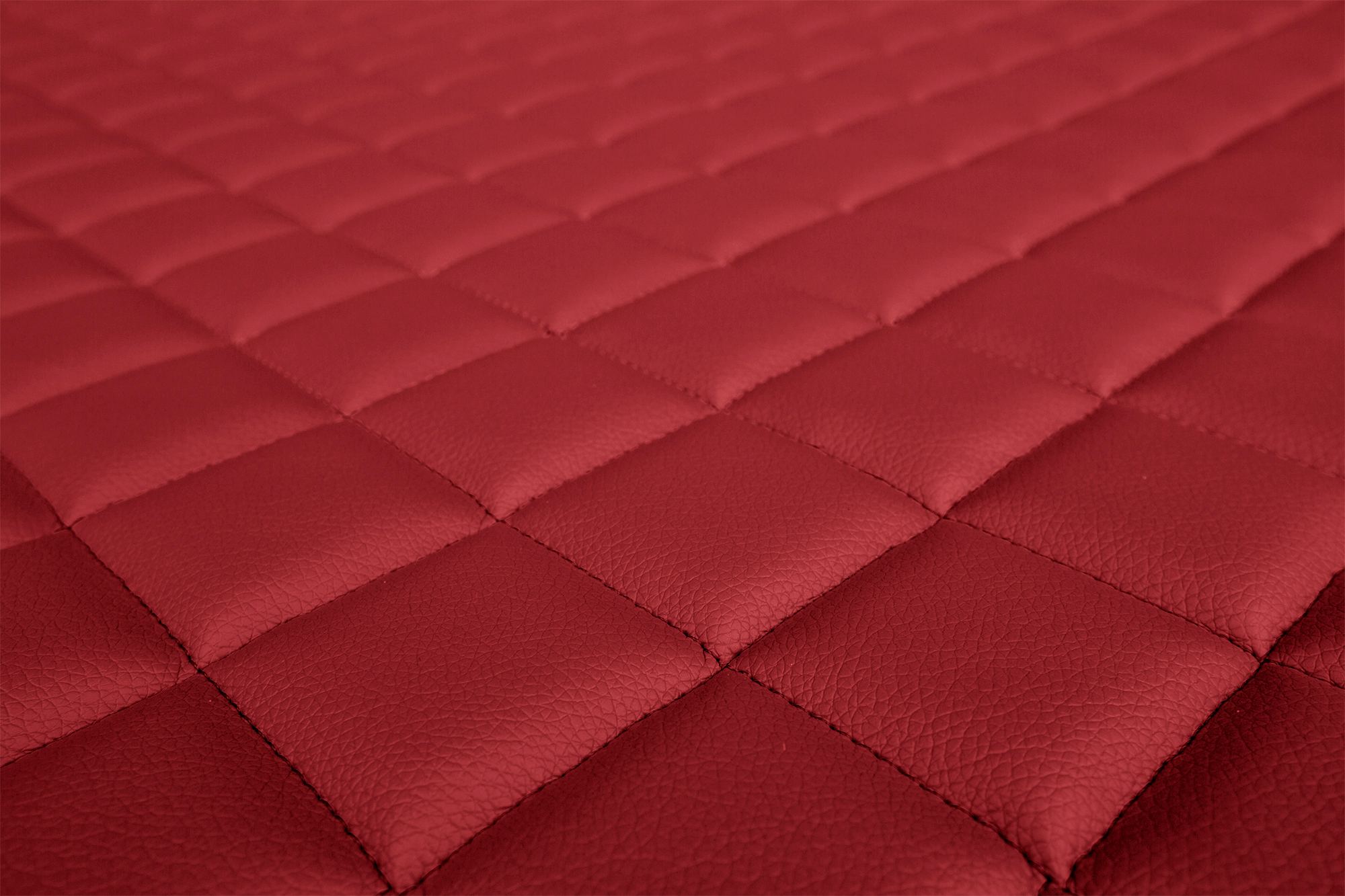Detail povrchu a prešívania poťahov ELEGANCE Q: Červená
